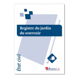 REGISTRE DU JARDIN DU SOUVENIR (A038)