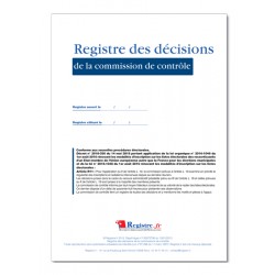 REGISTRE DES DECISIONS DE LA COMMISSION DE CONTROLE (A104)