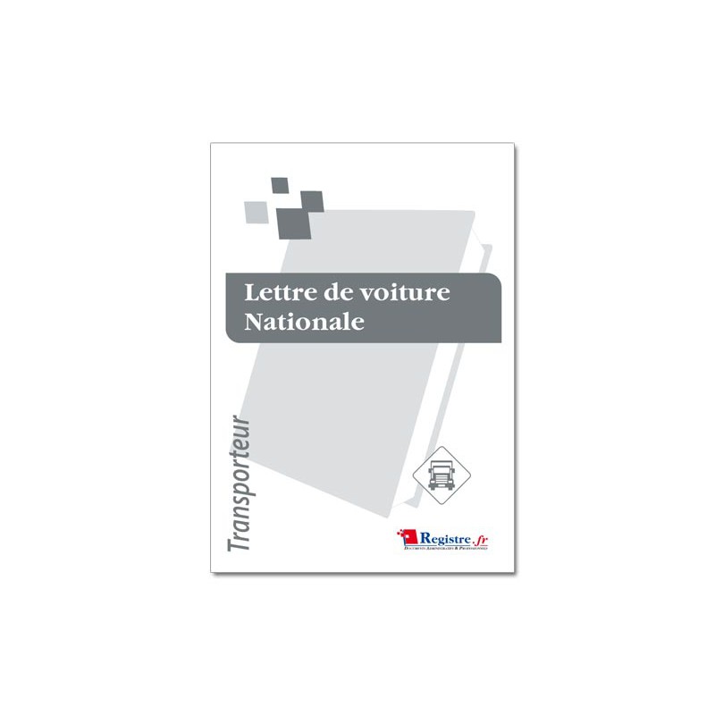 LETTRE DE VOITURE NATIONALE - TRANSPORTS (CMR02)