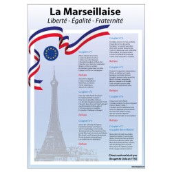 AFFICHAGE LA MARSEILLAISE LOI BLANQUER ECOLE COLLEGE LYCEE (DEV0013)