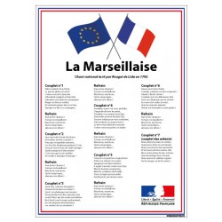 AFFICHAGE LA MARSEILLAISE LOI BLANQUER ECOLE COLLEGE LYCEE DRAPEAU (DEV0015)