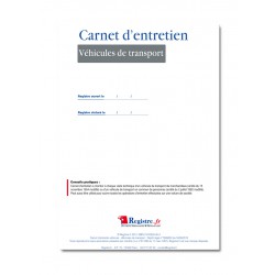 CARNET D'ENTRETIEN DE VEHICULE DE TRANSPORT (M002)