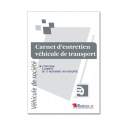 CARNET D'ENTRETIEN POUR VEHICULE DE SOCIETE (M002-A5)