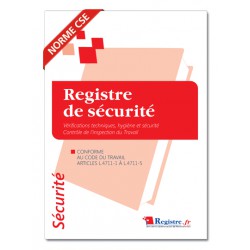 REGISTRE DE SECURITE - CONTROLE ET VERIFICATION HYGIENE ET SECURITE (M004)