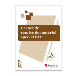 CARNET DE REMISE DE MATERIEL SPECIAL BTP (M005)
