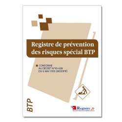 REGISTRE DE PREVENTION DES RISQUES SPECIAL BTP (M006)