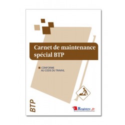 CARNET DE MAINTENANCE SPECIAL BTP (M007)