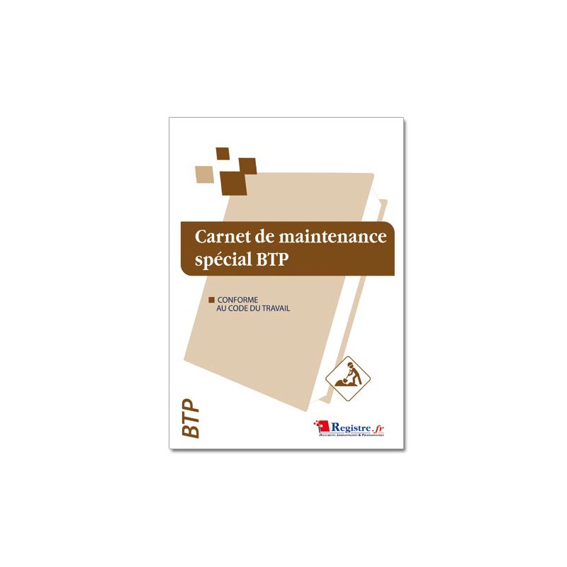 CARNET DE MAINTENANCE SPECIAL BTP (M007)