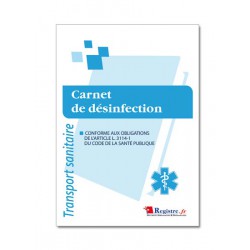 CARNET DE DESINFECTION POUR TRANSPORT SANITAIRE (M008)