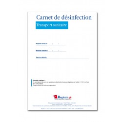 CARNET DE DESINFECTION POUR TRANSPORT SANITAIRE (M008)