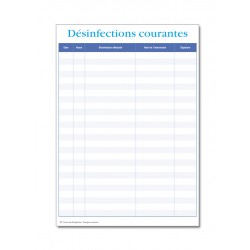 CARNET DE DESINFECTION POUR TRANSPORT SANITAIRE (M008)