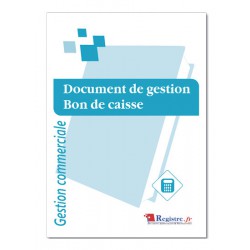 REGISTRE DOCUMENT DE GESTION - BON DE CAISSE (M009)