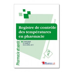 REGISTRE DE CONTROLE DES TEMPERATURES EN PHARMACIE (M011)