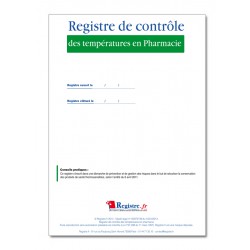 REGISTRE DE CONTROLE DES TEMPERATURES EN PHARMACIE (M011)