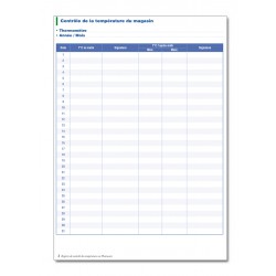 REGISTRE DE CONTROLE DES TEMPERATURES EN PHARMACIE (M011)