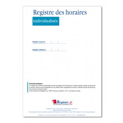 GESTION DU PERSONNEL : REGISTRE DES HORAIRES INDIVIDUALISES (M014)