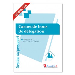 GESTION DU PERSONNEL : CARNET DE BONS DE DELEGATION (M022)