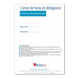 GESTION DU PERSONNEL : CARNET DE BONS DE DELEGATION (M022)