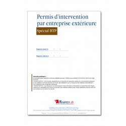 PERMIS D'INTERVENTION PAR UNE ENTREPRISE EXTERIEURE SPECIAL BTP (M023)