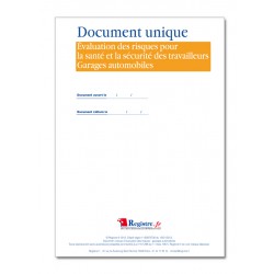 DOCUMENT UNIQUE D'EVALUATION DES RISQUES POUR LA SANTE ET LA SECURITE DES TRAVAILLEURS - GARAGES AUTOMOBILES (M031)