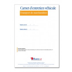 CARNET D'ENTRETIEN VEHICULE TRANSPORT DE MARCHANDISES (M033)