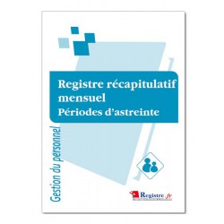 REGISTRE RECAPITULATIF MENSUEL PERIODES D'ASTREINTE (M037)