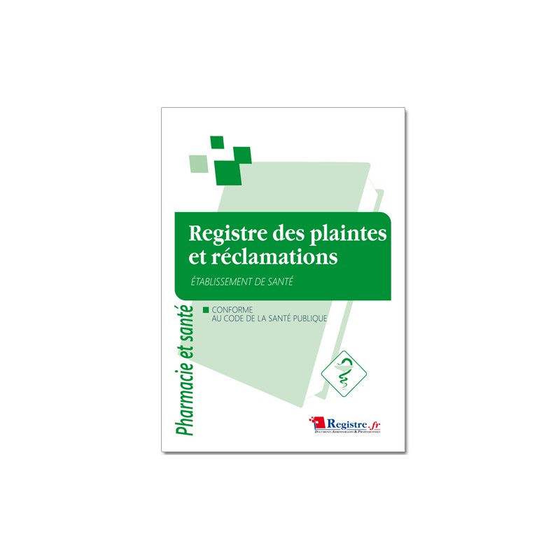 REGISTRE DES PLAINTES ET RECLAMATIONS (M073)