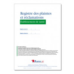 REGISTRE DES PLAINTES ET RECLAMATIONS (M073)