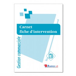 CARNET FICHE D'INTERVENTION - GESTION COMMERCIALE (M074)