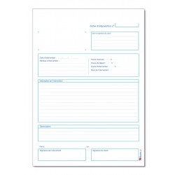 CARNET FICHE D'INTERVENTION - GESTION COMMERCIALE (M074)