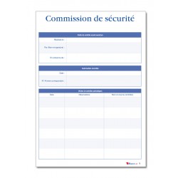 REGISTRE DE SECURITE INCENDIE POUR ERP TYPE U (P002)