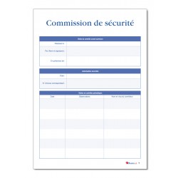 REGISTRE DE SECURITE INCENDIE POUR ERP TYPE J (P003)