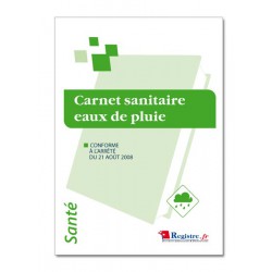 CARNET SANITAIRE EAUX DE PLUIE (P016)