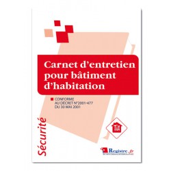 REGISTRE DE SECURITE - CARNET D'ENTRETIEN POUR BATIMENT D'HABITATION (P017)