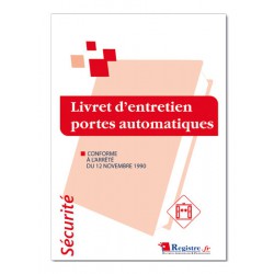 LIVRET D'ENTRETIEN DES PORTES AUTOMATIQUES (P019)