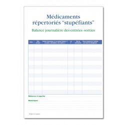 REGISTRE DES STUPEFIANTS (P024)