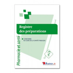 REGISTRE DES PREPARATIONS (P028)