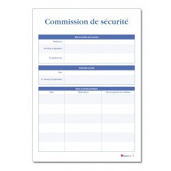 REGISTRE DE SECURITE INCENDIE POUR ERP TYPE M (P036)