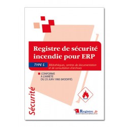 REGISTRE DE SECURITE INCENDIE ERP TYPE S (P041)