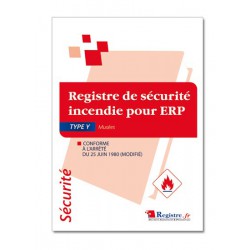REGISTRE DE SECURITE INCENDIE POUR ERP TYPE Y (P046)