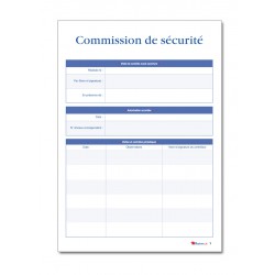 REGISTRE DE SECURITE INCENDIE POUR ERP TYPE OA (P050)