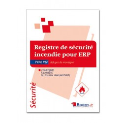 REGISTRE DE SECURITE INCENDIE POUR ERP TYPE REF (P051)