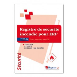 REGISTRE DE SECURITE INCENDIE POUR ERP TYPE GA (P053)