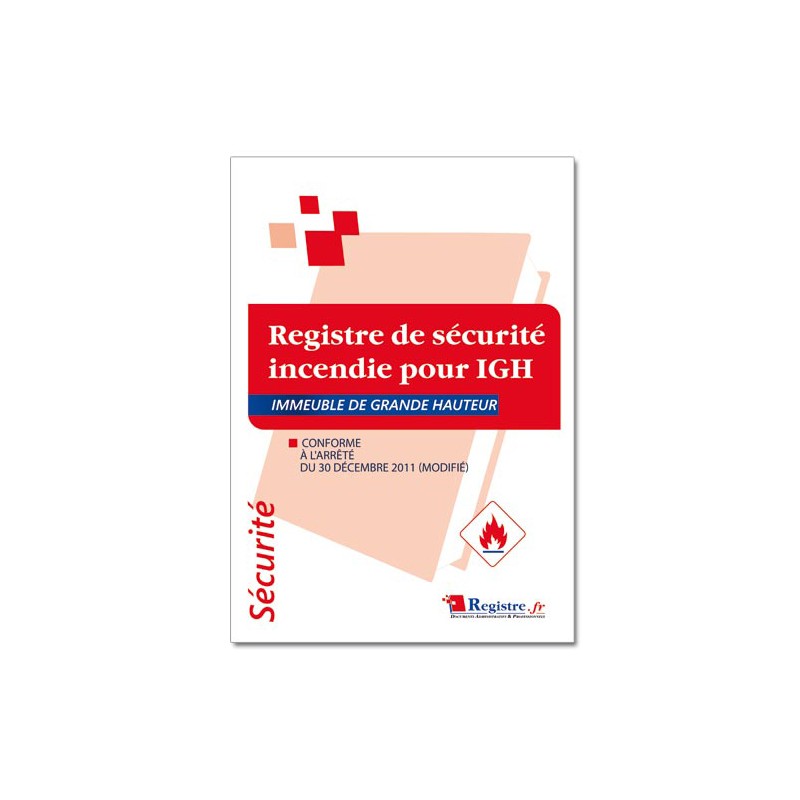 REGISTRE DE SECURITE INCENDIE POUR IGH (P055)