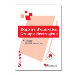REGISTRE D'ENTRETIEN GROUPE ELECTROGENE (P059)