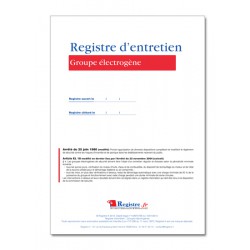 REGISTRE D'ENTRETIEN GROUPE ELECTROGENE (P059)