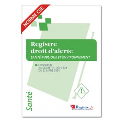 REGISTRE DROIT D'ALERTE SANTE PUBLIQUE ENVIRONNEMENT (P061)