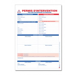 PERMIS D'INTERVENTION PAR UNE ENTREPRISE EXTERIEURE (P063)