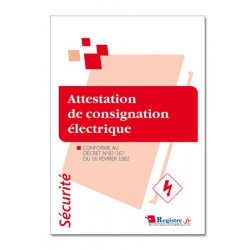 ATTESTATION DE CONSIGNATION ELECTRIQUE (P065)