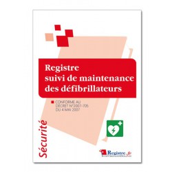 REGISTRE SUIVI DE MAINTENANCE DES DEFIBRILLATEURS (P066)